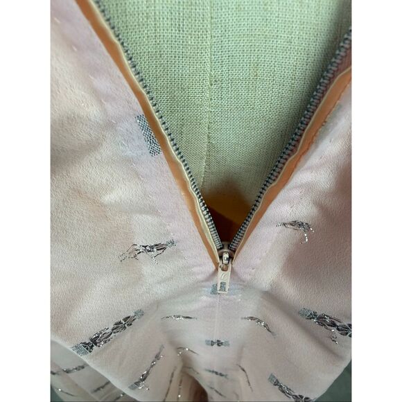 Vintage 1960s Brocade Hostess Dress Mod MCM Size Small READ/FLAWED - Picture 8 of 14